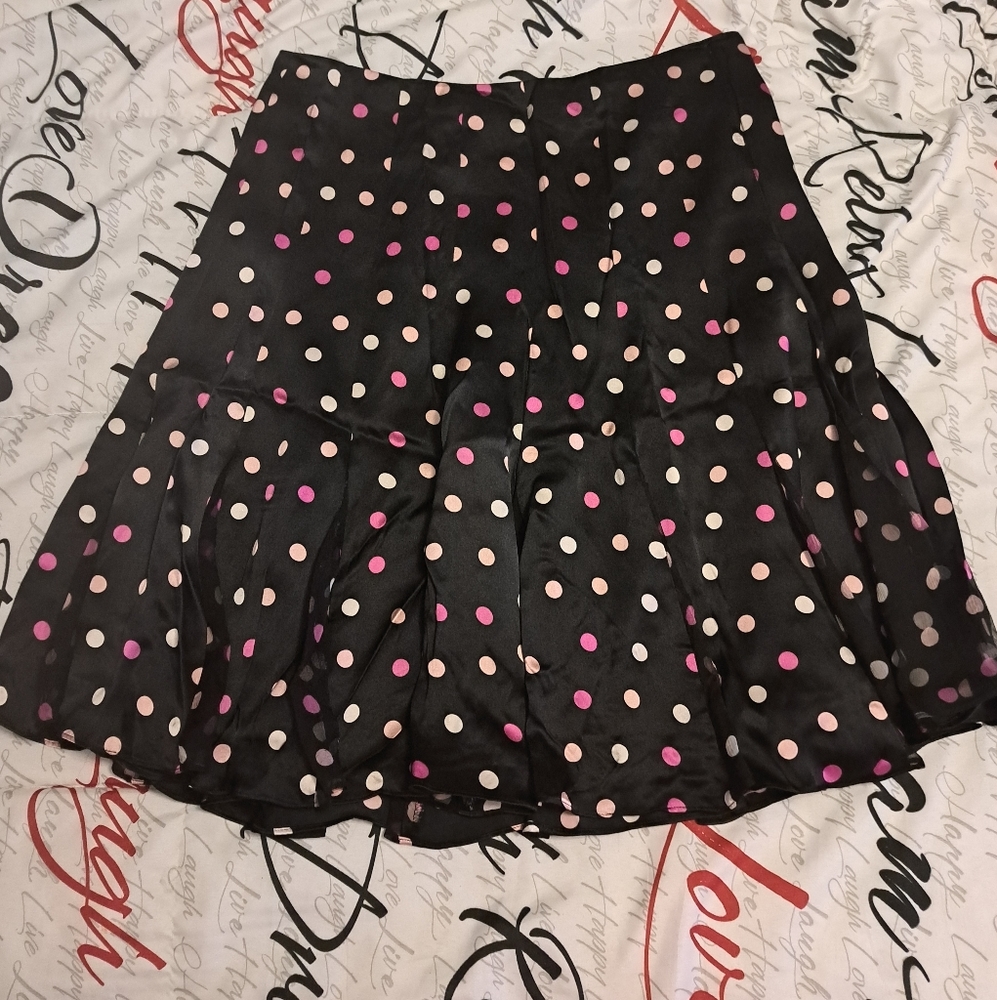 100% SILK POLKA DOTS ARE WHITE PURPLE PINK OFFERS EXCEPTED